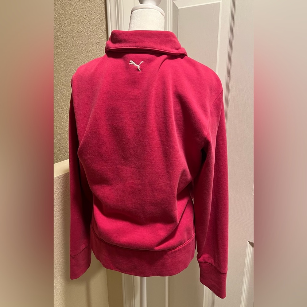 Puma, L, women’s pink zip up jacket - Picture 3 of 4